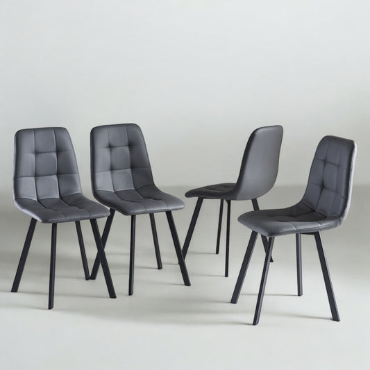Boulat Set of 4 Solid Back Side Chairs