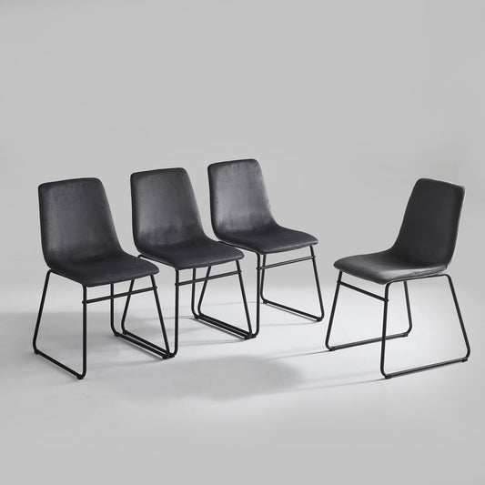 Lunair Velvet Dining Chairs (Set of 4)