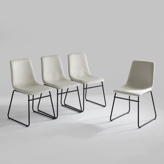 Lunair Velvet Dining Chairs (Set of 4)