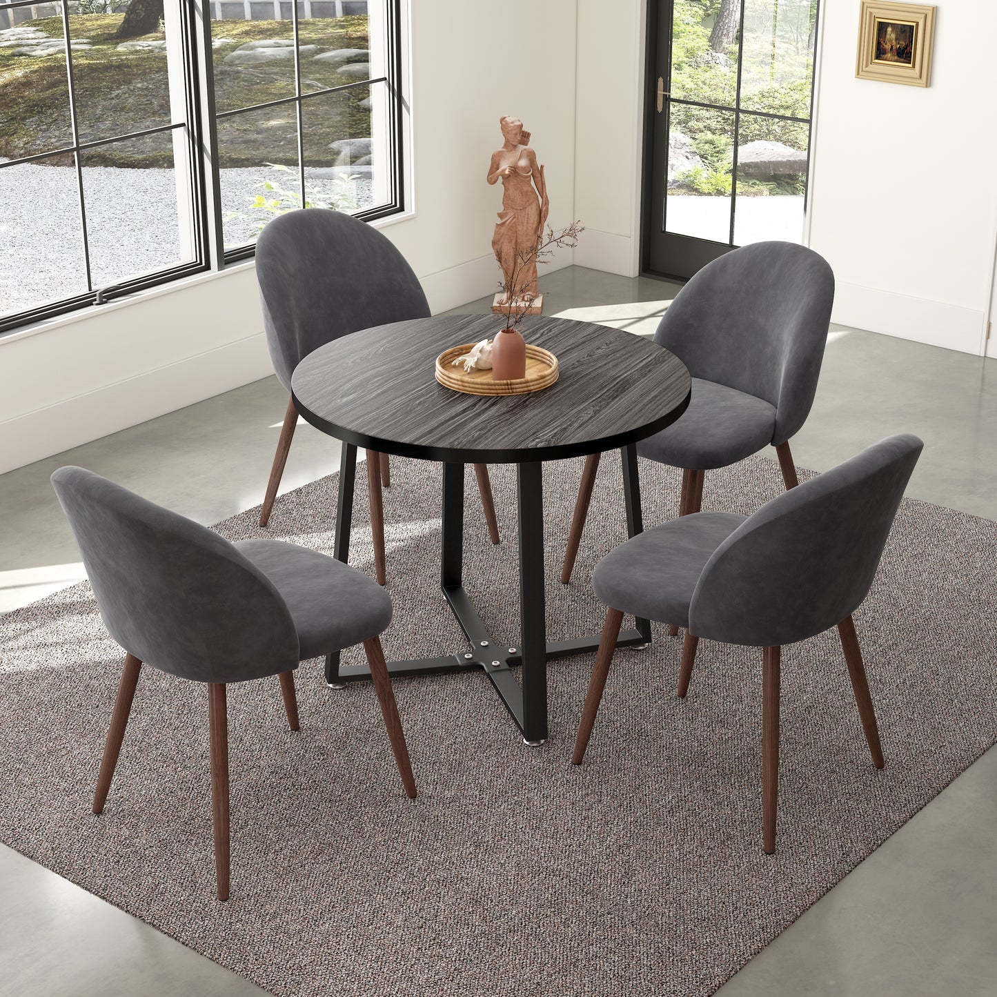 Jazabella 4 - Person Four Leg Dining Set