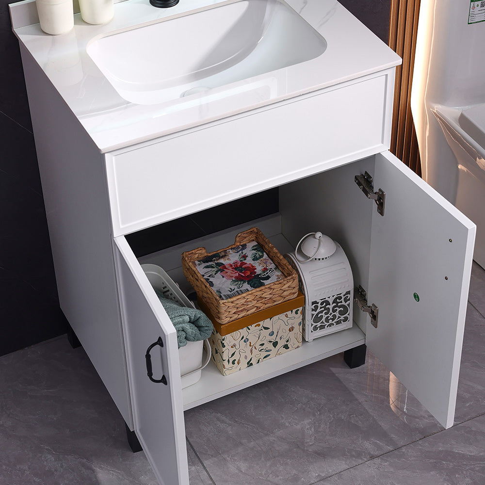 Auralis 24" Vanity – Freestanding with Ceramic Sink