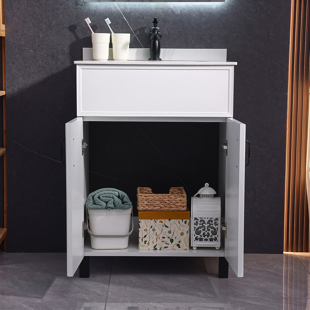 Auralis 24" Vanity – Freestanding with Ceramic Sink