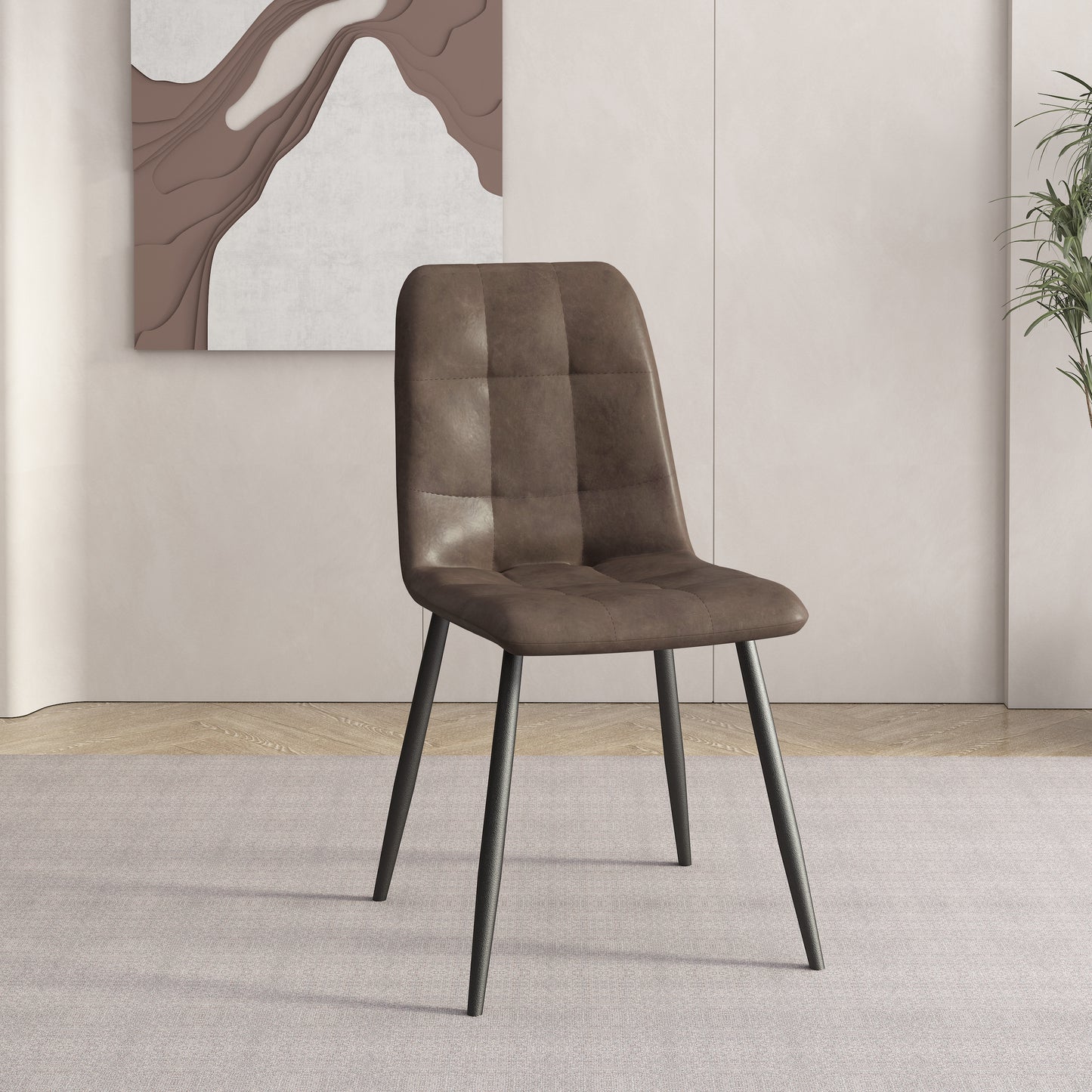 Boulat Set of 4 Solid Back Side Chairs