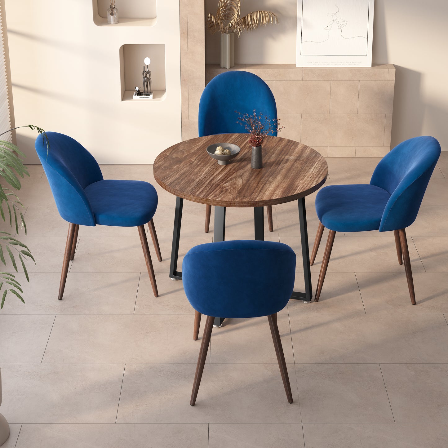 Jazabella 4 - Person Four Leg Dining Set