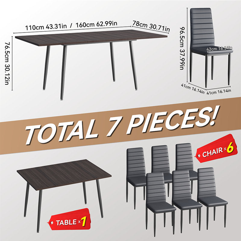 Neira 7 - Piece Expandable Dining Set