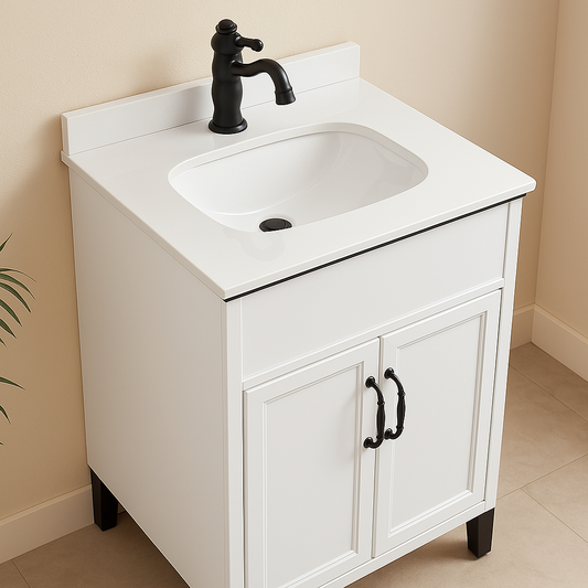 Auralis 24" Vanity – Freestanding with Ceramic Sink