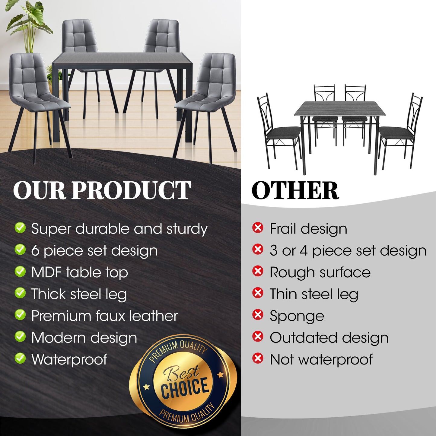 Gossard 4 - Person Dining Set