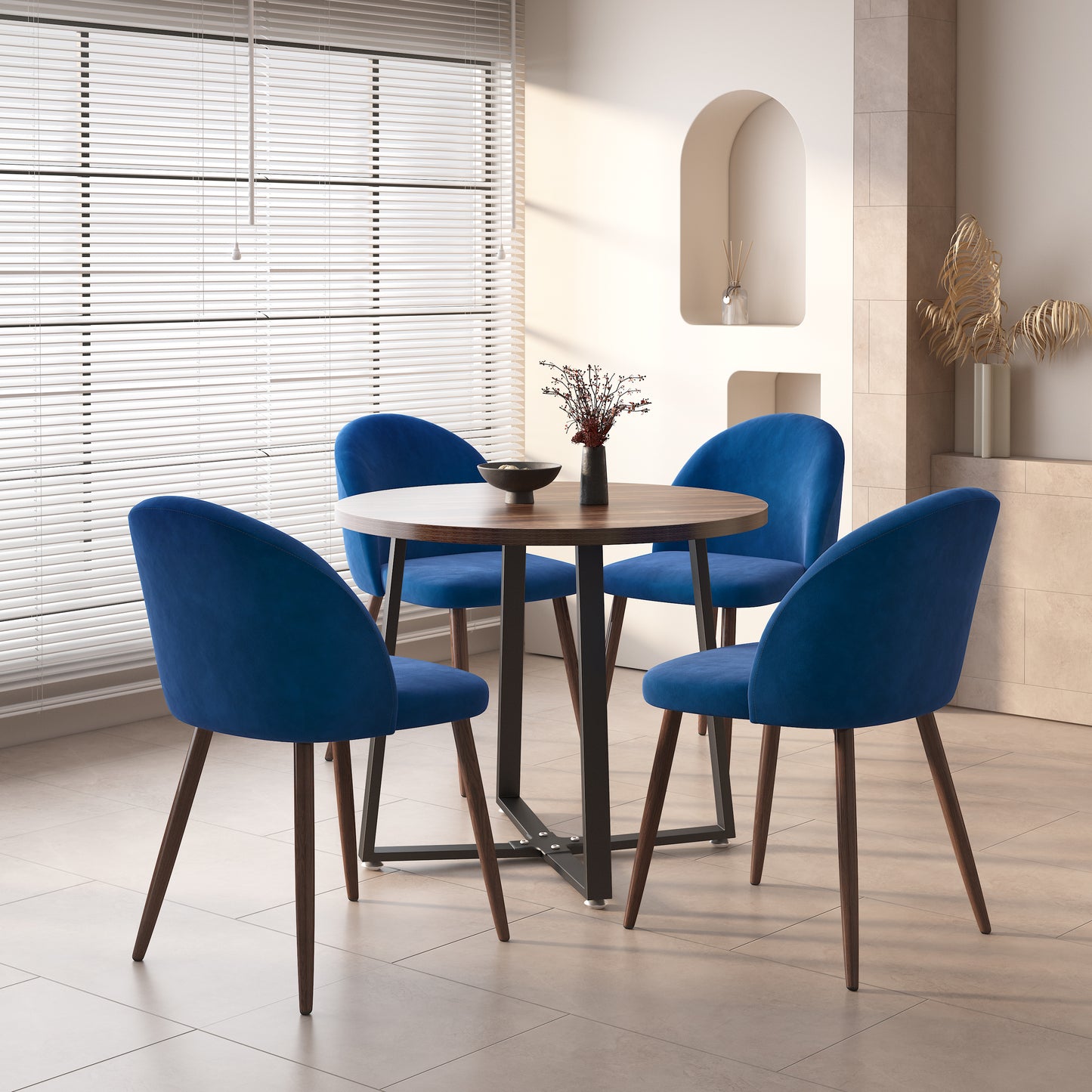 Jazabella 4 - Person Four Leg Dining Set
